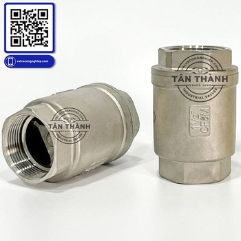 Van 1 chiều lò xo Inox nối ren DR