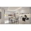 Mẫu tủ bếp gỗ công nghiệp cánh Melamine ME16