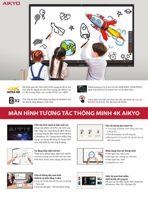 Màn hình tương tác thông minh 4K thương hiệu AiKyo