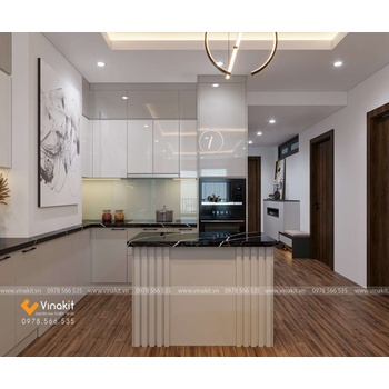 Tủ bếp nhựa cánh Acrylic AC13