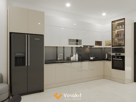 Tủ bếp nhôm cánh Acrylic AL20