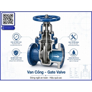 Van cửa Gate Valve là gì? Cấu tạo, nguyên lý hoạt động, phân loại và báo giá mới nhất