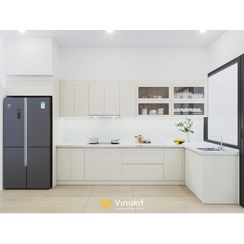 Mẫu tủ bếp gỗ công nghiệp cánh Laminate CLA13