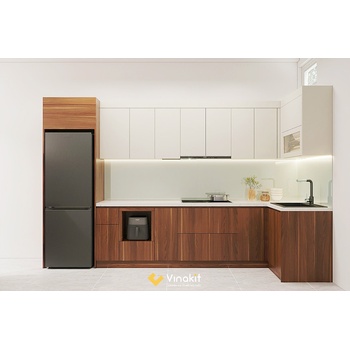 Mẫu tủ bếp Inox cánh Laminate INLA2